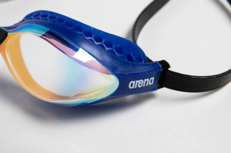 Arena Air-Speed Mirror yellow copper - blue Schwimmbrille