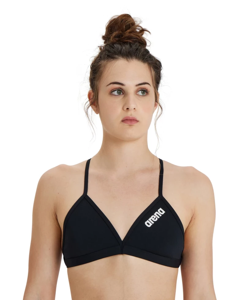 Arena Damen Bikini Oberteil Solid Black - White