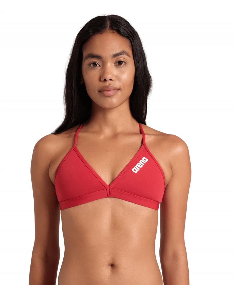 Arena Damen Bikini Oberteil Solid Red - White