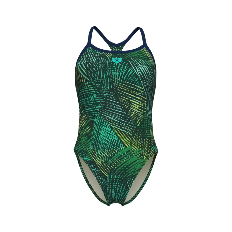 Arena Energy Damen Badeanzug Booster Back Navy - Green Multi