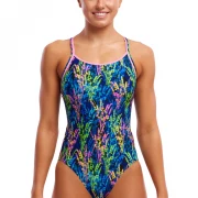 Funkita Damen Badeanzug Midnight Meadow Diamond Back