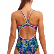 Funkita Damen Badeanzug Midnight Meadow Diamond Back