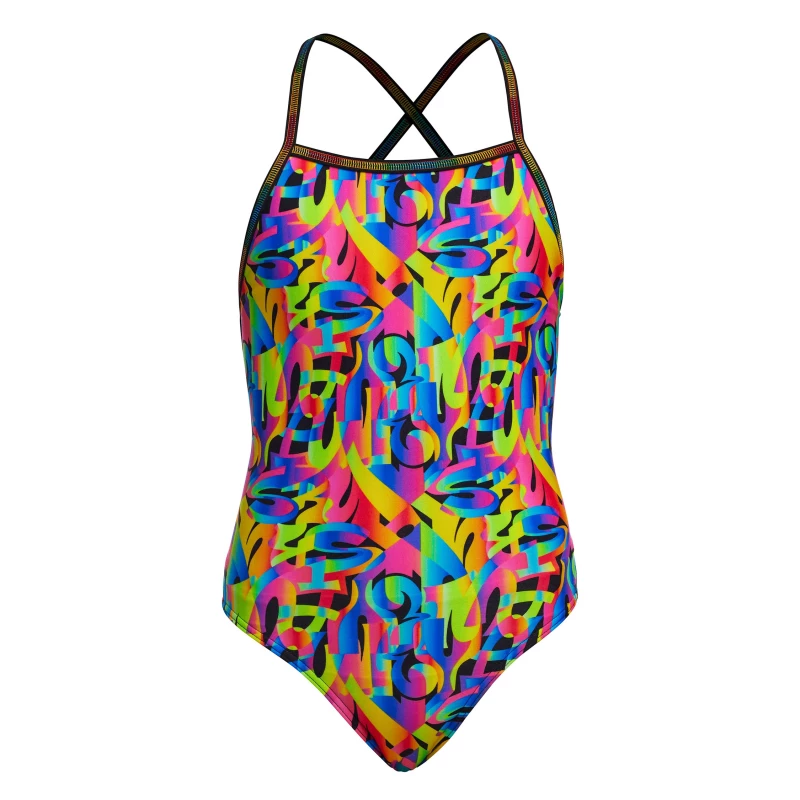 Funkita Girls Swimsuit Colour Funk Strapped In