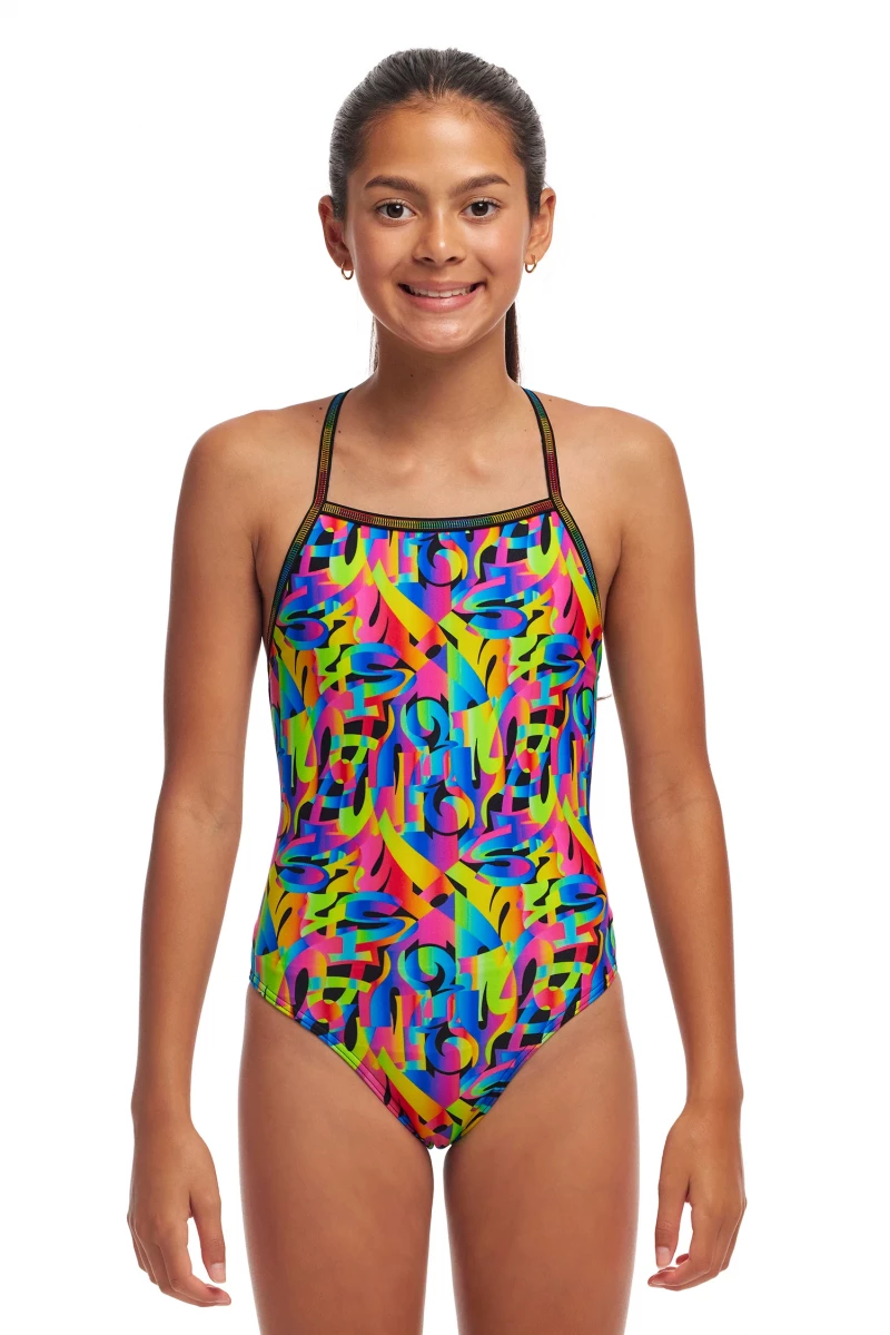 Funkita Girls Swimsuit Colour Funk Strapped In