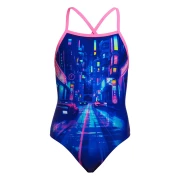 Funkita Girls Swimsuit Cyber City Strapped In