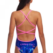 Funkita Girls Swimsuit Cyber City Strapped In