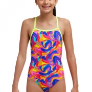 Funkita Girls Swimsuit Summer Swirl Strapped In