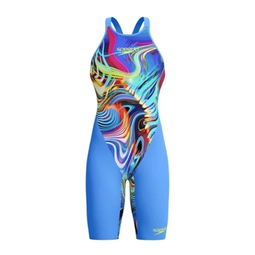 Speedo Damen Fastskin LZR Valor 2.0 Openback molten blur - cobalt pop print