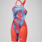 Speedo Damen Fastskin LZR Valor 2.0 Openback rot-blau