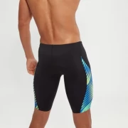 Speedo Jammer Herren Schwarz-Blau-Grün Digitalprint