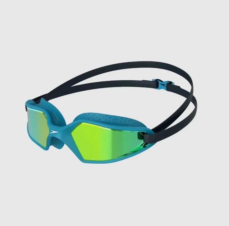 Speedo Kinder Schwimmbrille Hydropulse blau-gold verspiegelt