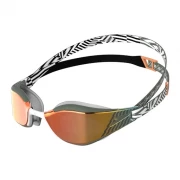 Speedo Schwimmbrille Fastskin Hyper Elite grün-schwarz-orange verspiegelt