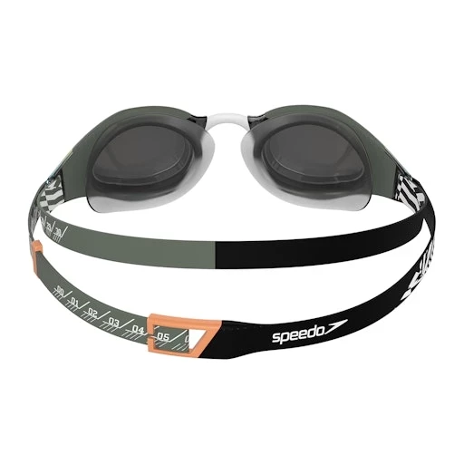 Speedo Schwimmbrille Fastskin Hyper Elite grün-schwarz-orange verspiegelt