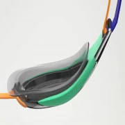 Speedo Schwimmbrille Fastskin Hyper Elite grün-orange verspiegelt