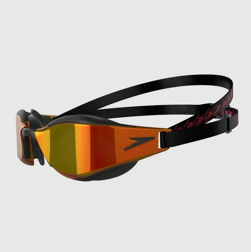 Speedo Schwimmbrille Fastskin Hyper Elite schwarz-gold verspiegelt