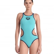 arena One Biglogo Womens Swimsuit Water - Navy