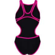 arena One Biglogo Damen Badeanzug Black - Fluo Pink