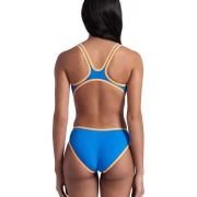 arena One Biglogo Damen Badeanzug Blue River - Fluo Orange